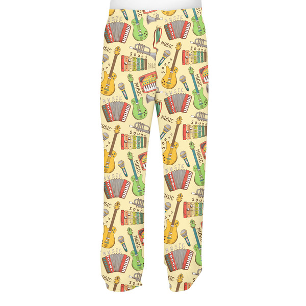 Vintage Musical Instruments Men's Pjs Back - on model