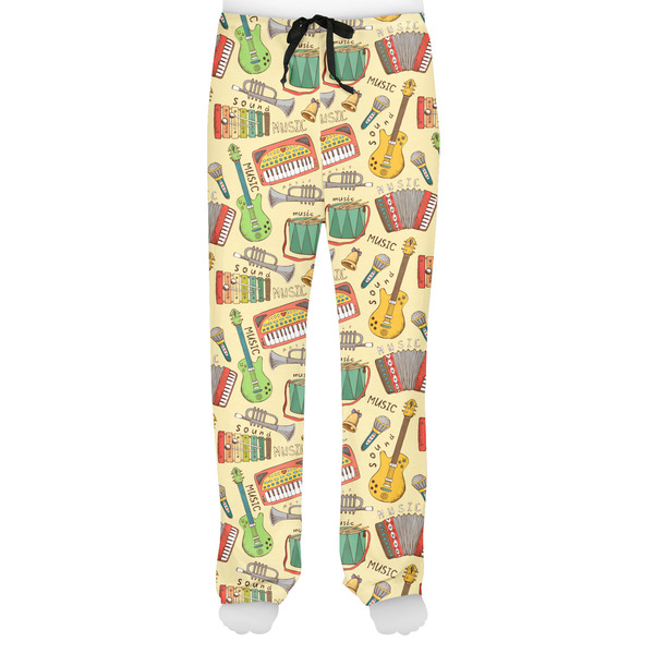 Vintage Musical Instruments Men's Pjs Front - on model