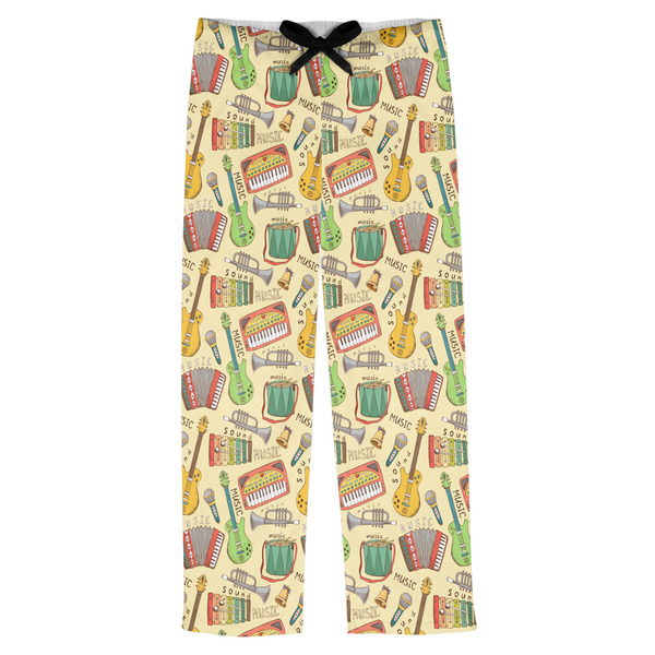 Custom Vintage Musical Instruments Mens Pajama Pants - S