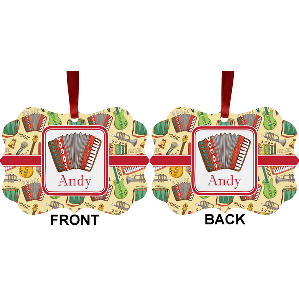 Vintage Musical Instruments Metal Benilux Ornament - Front and Back (APPROVAL)