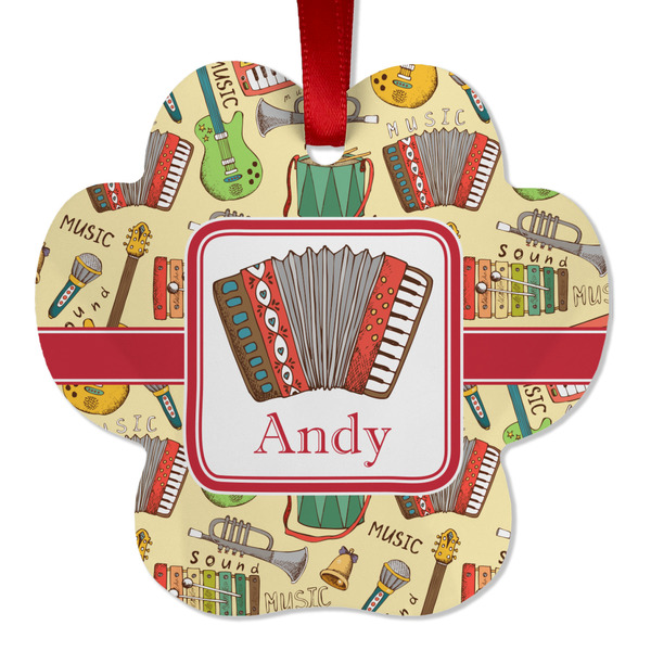 Vintage Musical Instruments Metal Paw Ornament - Front