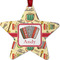 Vintage Musical Instruments Metal Star Ornament - Double Sided w/ Name or Text