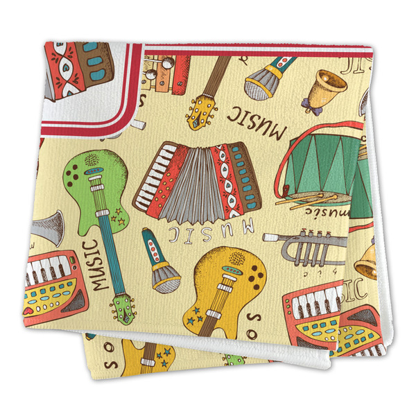 Vintage Musical Instruments Microfiber Dish Rag - FOLDED (square)