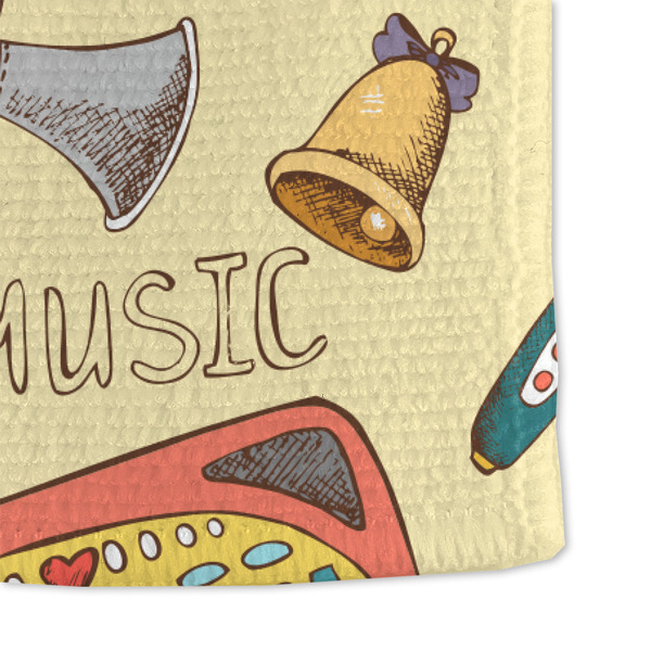 Vintage Musical Instruments Microfiber Dish Towel - DETAIL