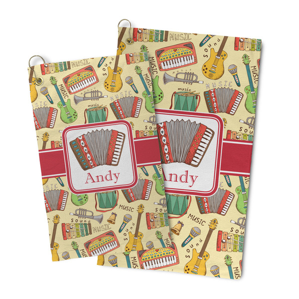 Vintage Musical Instruments Microfiber Golf Towel - PARENT/MAIN