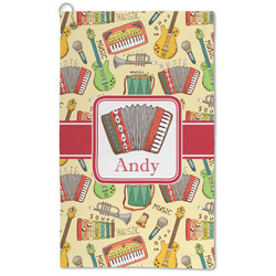 Vintage Musical Instruments Microfiber Golf Towel - Large (Personalized)