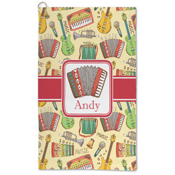 Vintage Musical Instruments Microfiber Golf Towel - Large (Personalized)