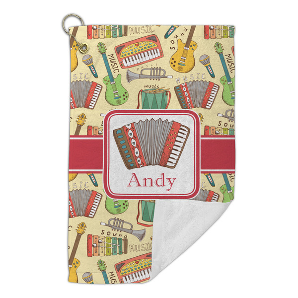 Vintage Musical Instruments Microfiber Golf Towels Small - FRONT FOLDED