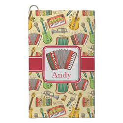 Vintage Musical Instruments Microfiber Golf Towel - Small (Personalized)