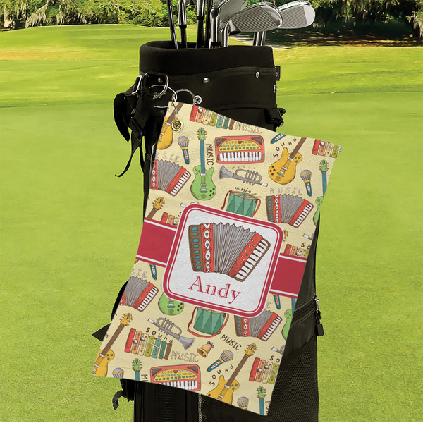 Vintage Musical Instruments Microfiber Golf Towels - Small - LIFESTYLE