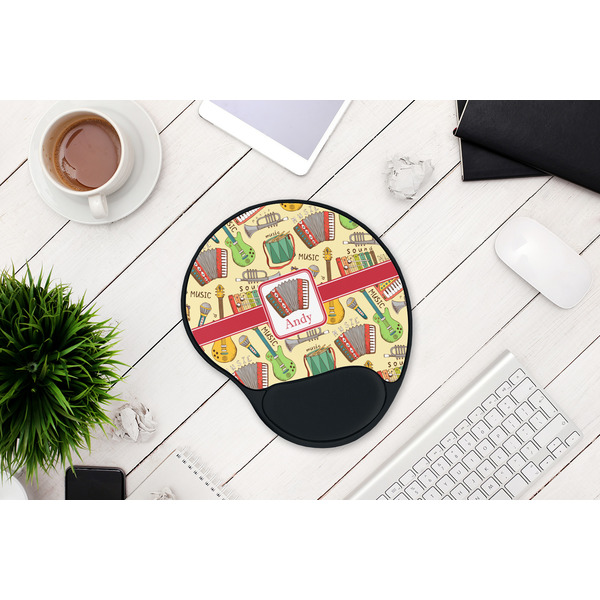 Vintage Musical Instruments Mouse Pad with Wrist Rest - LIFESYTLE 1