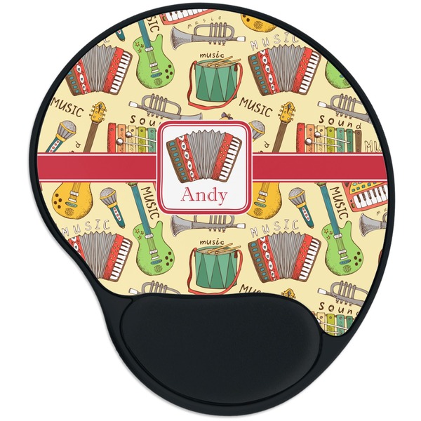 Custom Vintage Musical Instruments Mouse Pad with Wrist Support