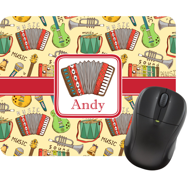 Custom Vintage Musical Instruments Rectangular Mouse Pad (Personalized)