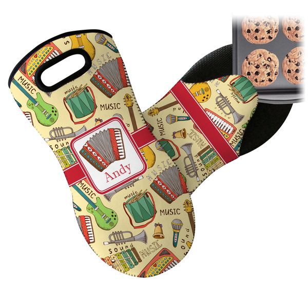 Vintage Musical Instruments Neoprene Oven Mitt