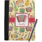 Vintage Musical Instruments Notebook Padfolio - Large w/ Name or Text
