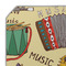Vintage Musical Instruments Octagon Placemat - Single front (DETAIL)