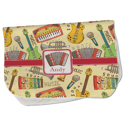 Vintage Musical Instruments Burp Cloth - Fleece w/ Name or Text