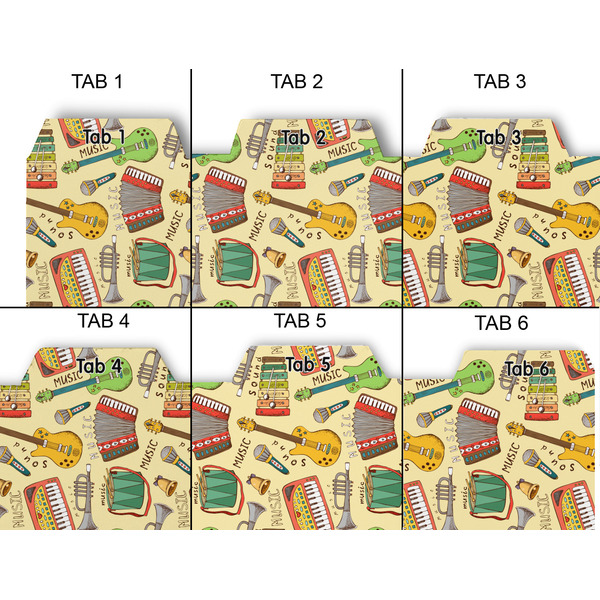 Vintage Musical Instruments Page Dividers - Set of 6 - Approval