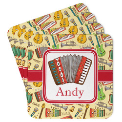 Vintage Musical Instruments Paper Coasters (Personalized)