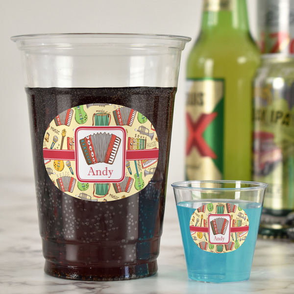 Vintage Musical Instruments Party Cups - 16oz - In Context