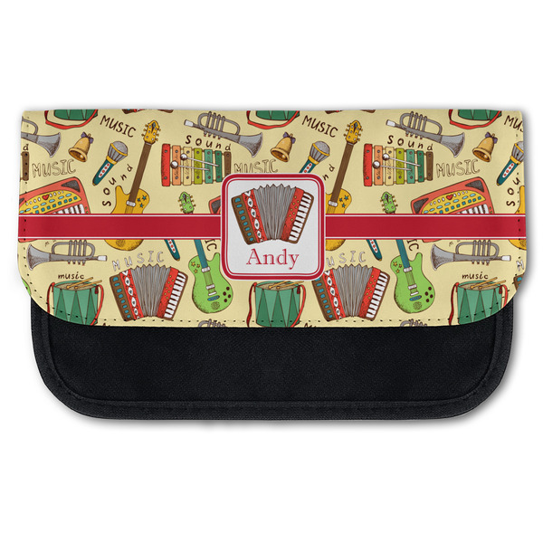 Custom Vintage Musical Instruments Canvas Pencil Case w/ Name or Text