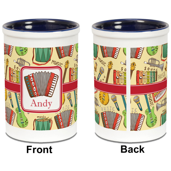 Vintage Musical Instruments Pencil Holder - Blue - approval