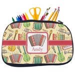 Vintage Musical Instruments Neoprene Pencil Case - Medium w/ Name or Text