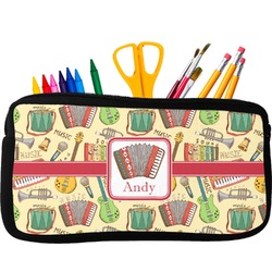 Vintage Musical Instruments Neoprene Pencil Case (Personalized)
