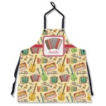 Vintage Musical Instruments Apron Without Pockets w/ Name or Text