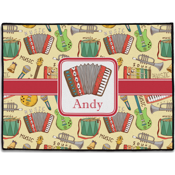 Custom Vintage Musical Instruments Door Mat (Personalized)