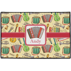 Vintage Musical Instruments Door Mat - 36"x24" (Personalized)