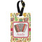 Vintage Musical Instruments Plastic Luggage Tag - Rectangular w/ Name or Text