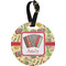 Vintage Musical Instruments Personalized Round Luggage Tag