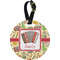 Vintage Musical Instruments Plastic Luggage Tag - Round (Personalized)