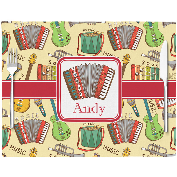 Vintage Musical Instruments Placemat with Props