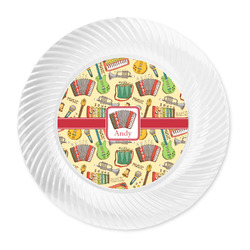 Vintage Musical Instruments Plastic Party Dinner Plates - 10" (Personalized)