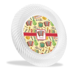 Vintage Musical Instruments Plastic Party Dinner Plates - 10" (Personalized)