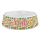 Vintage Musical Instruments Plastic Dog Bowl - Large (Personalized)