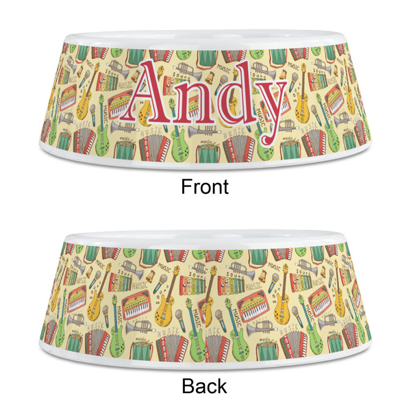 Vintage Musical Instruments Plastic Pet Bowls - Medium - APPROVAL