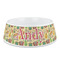 Vintage Musical Instruments Plastic Dog Bowl - Medium (Personalized)