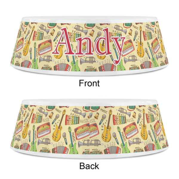 Vintage Musical Instruments Plastic Pet Bowls - Small - APPROVAL