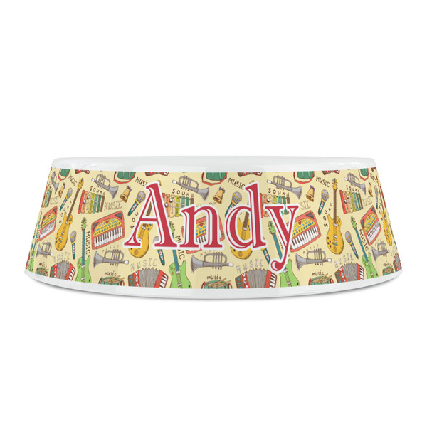 Vintage Musical Instruments Plastic Pet Bowls - Small - FRONT