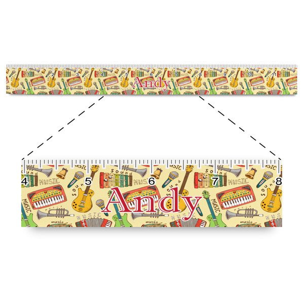 Custom Vintage Musical Instruments Plastic Ruler - 12" (Personalized)