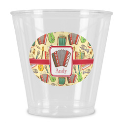 Vintage Musical Instruments Plastic Shot Glass (Personalized)