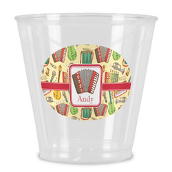 Vintage Musical Instruments Plastic Shot Glass (Personalized)