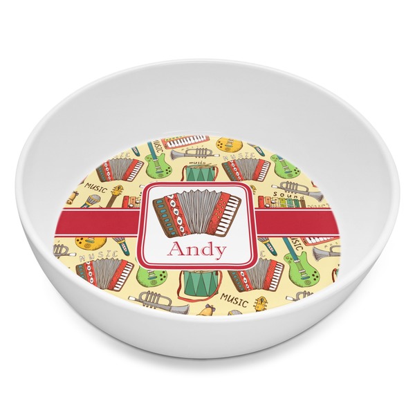 Custom Vintage Musical Instruments Melamine Bowl - 8 oz (Personalized)