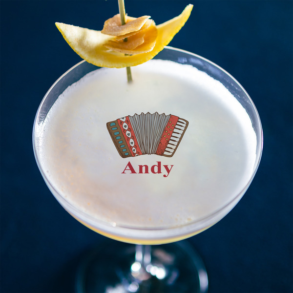 Vintage Musical Instruments Printed Drink Topper - Medium - In Context