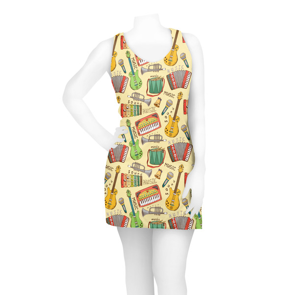 Vintage Musical Instruments Racerback Dress - On Model - Front