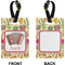 Vintage Musical Instruments Rectangle Luggage Tag (Front + Back)