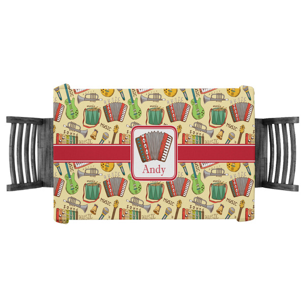 Custom Vintage Musical Instruments Tablecloth - 58"x58" (Personalized)